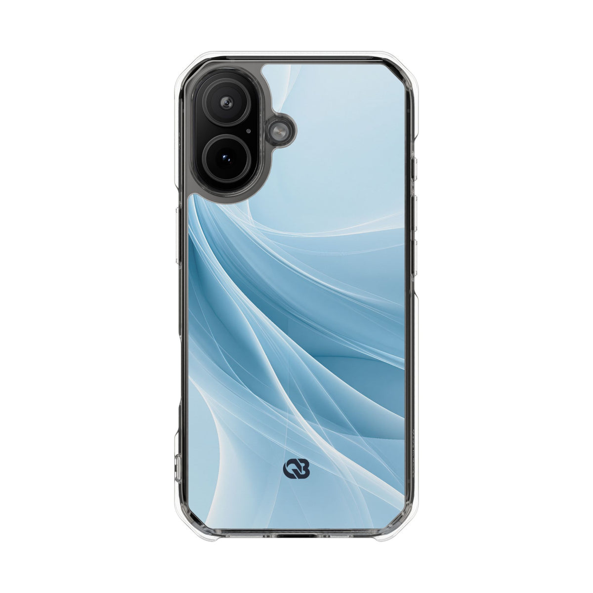 Glacial Ridge Contours · Clear Impact Magnetic Phone Case for iPhone · Blue