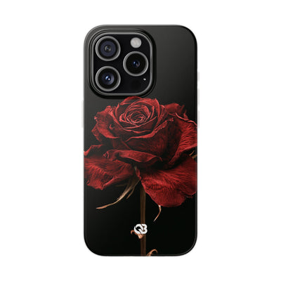 Crimson Noir Rose · Lite Phone Case for iPhone ·  Black