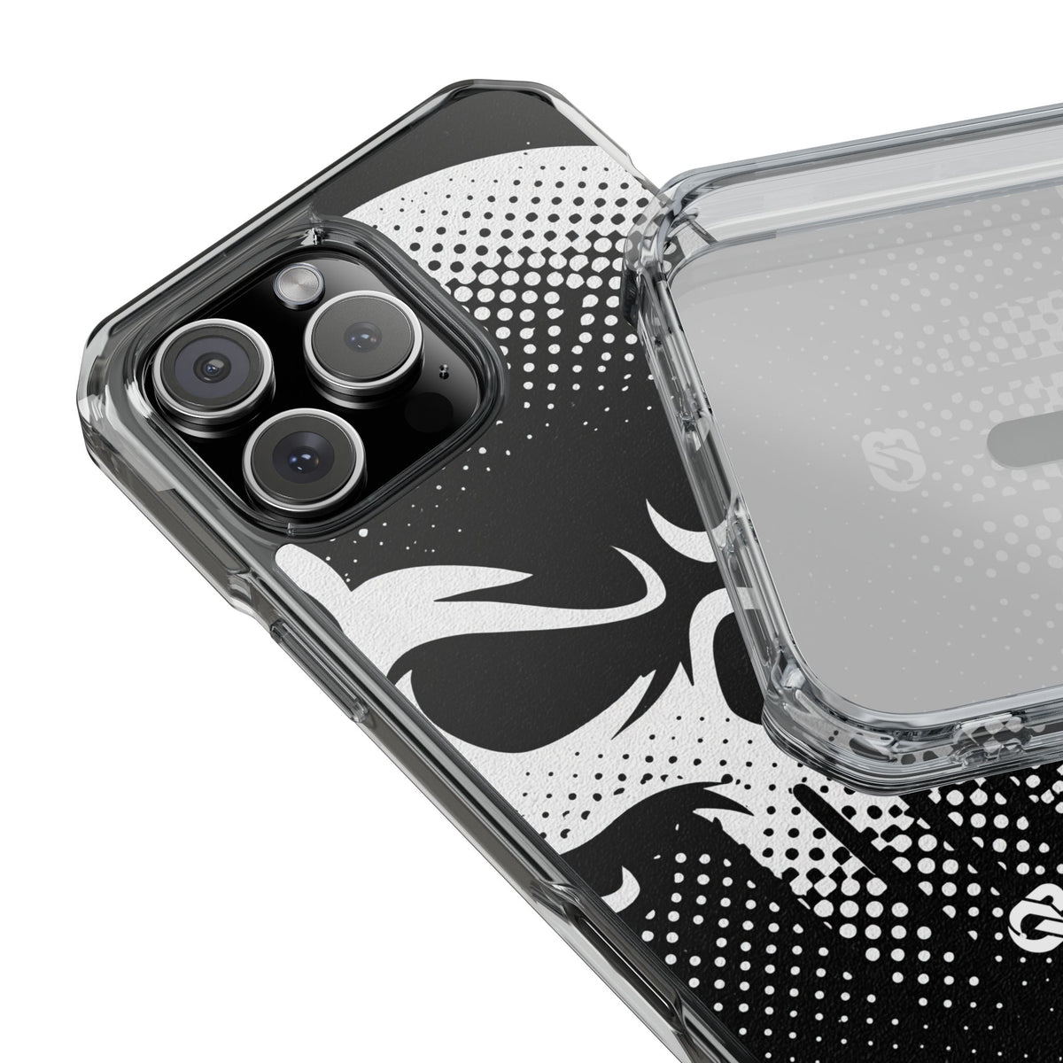 Phantom Halftone · Clear Impact Magnetic Phone Case for iPhone ·  Black
