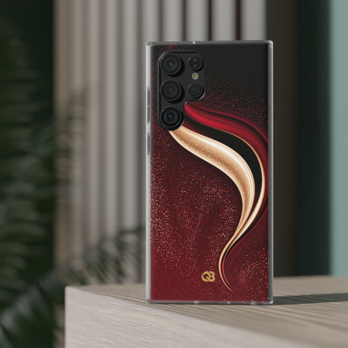 Gilded Crimson Flow · Lite Phone Case for Samsung · Red