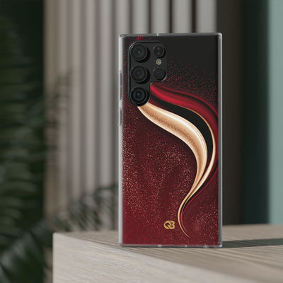 Gilded Crimson Flow · Lite Phone Case for Samsung · Red
