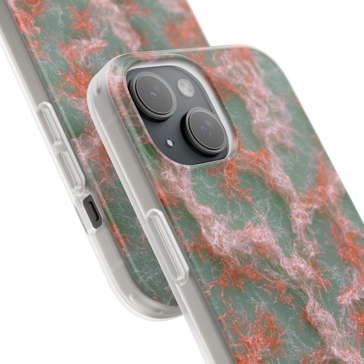 Coral Pixel Matrix · Lite Phone Case for iPhone ·  Green