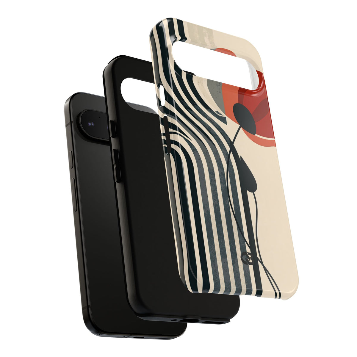 Modernist Poppy · Tough Phone Case for Pixel ·  Beige