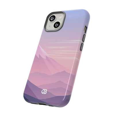 Purple Tough Phone Case for iPhone - Lavender Alpine Dawn