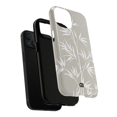 Beige Tough 2.0 Magsafe Phone Case for iPhone - Sandstone Bamboo Stalks