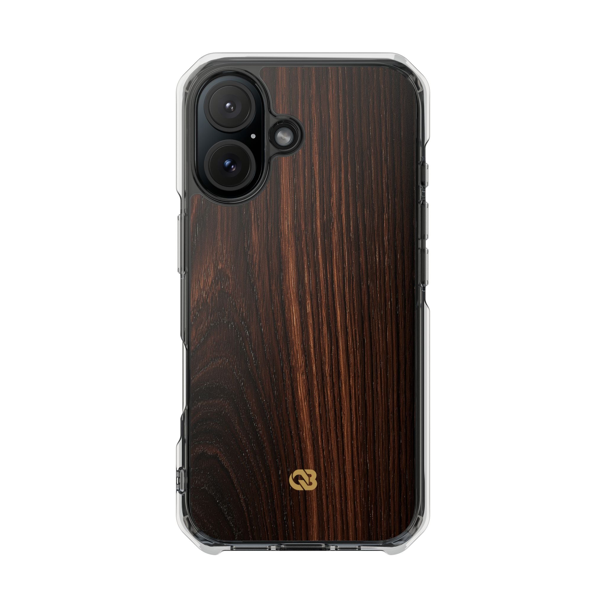 Brown Impact MagSafe Phone Case for iPhone - Burnished Mahogany Grain
