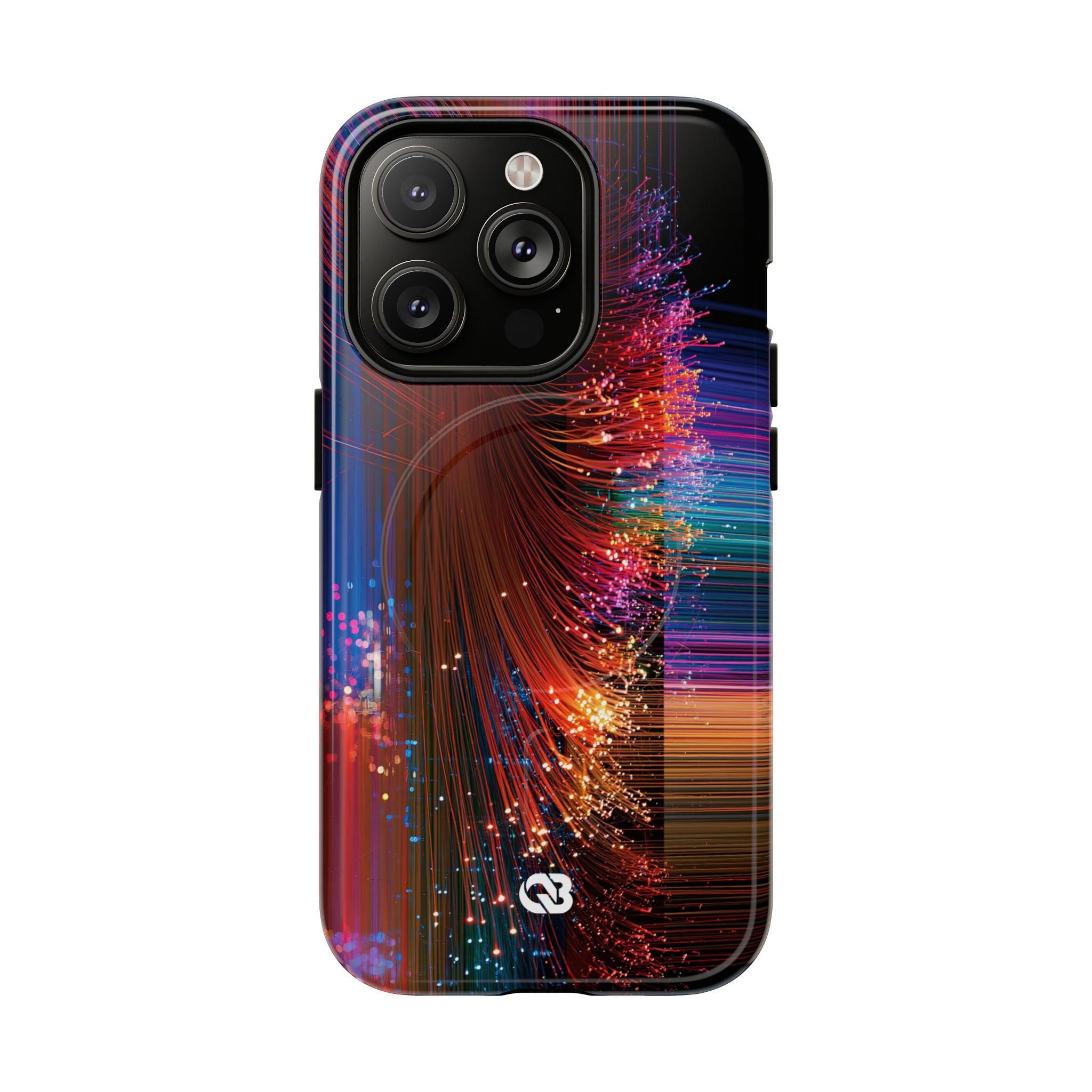 Black Tough 2.0 Magsafe Phone Case for iPhone - Cyber Optic Streak