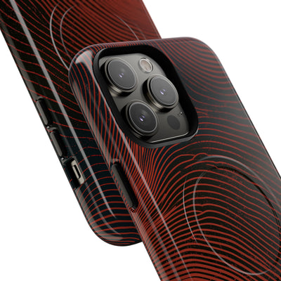 Red Tough 2.0 Magsafe Phone Case for iPhone - Terracotta Nerve Map