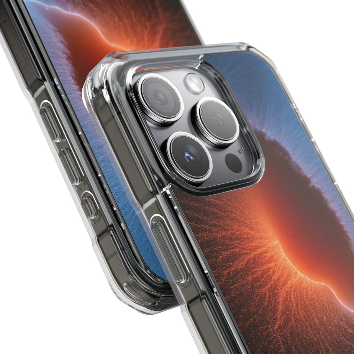 Thermal Aura Pulse · Clear Impact Magnetic Phone Case for iPhone · Blue