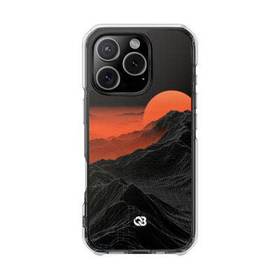 Solar Ridge Mesh · Clear Impact Magnetic Phone Case for iPhone · Black