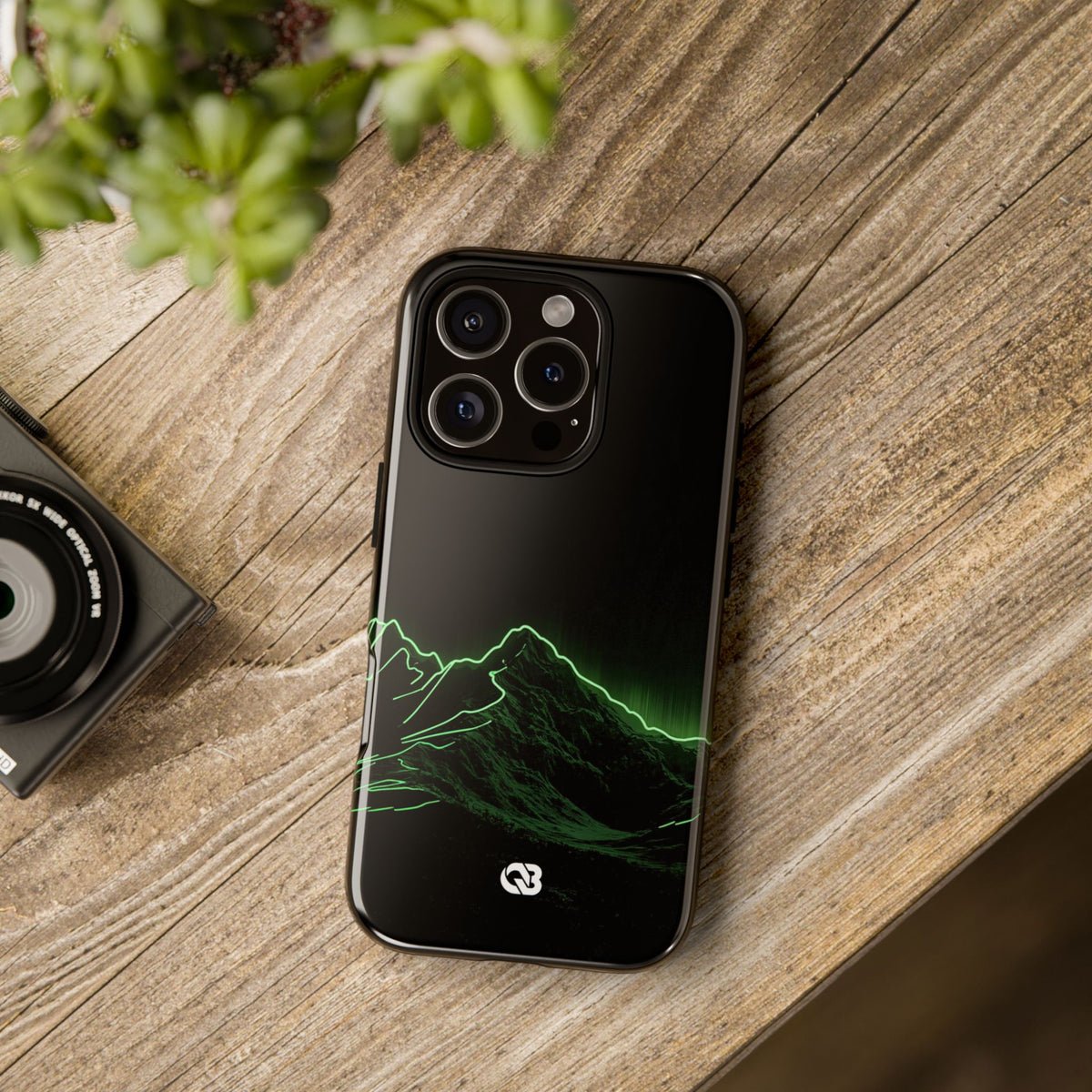 Nordic Mountain Contour · Tough Phone Case for iPhone · Black