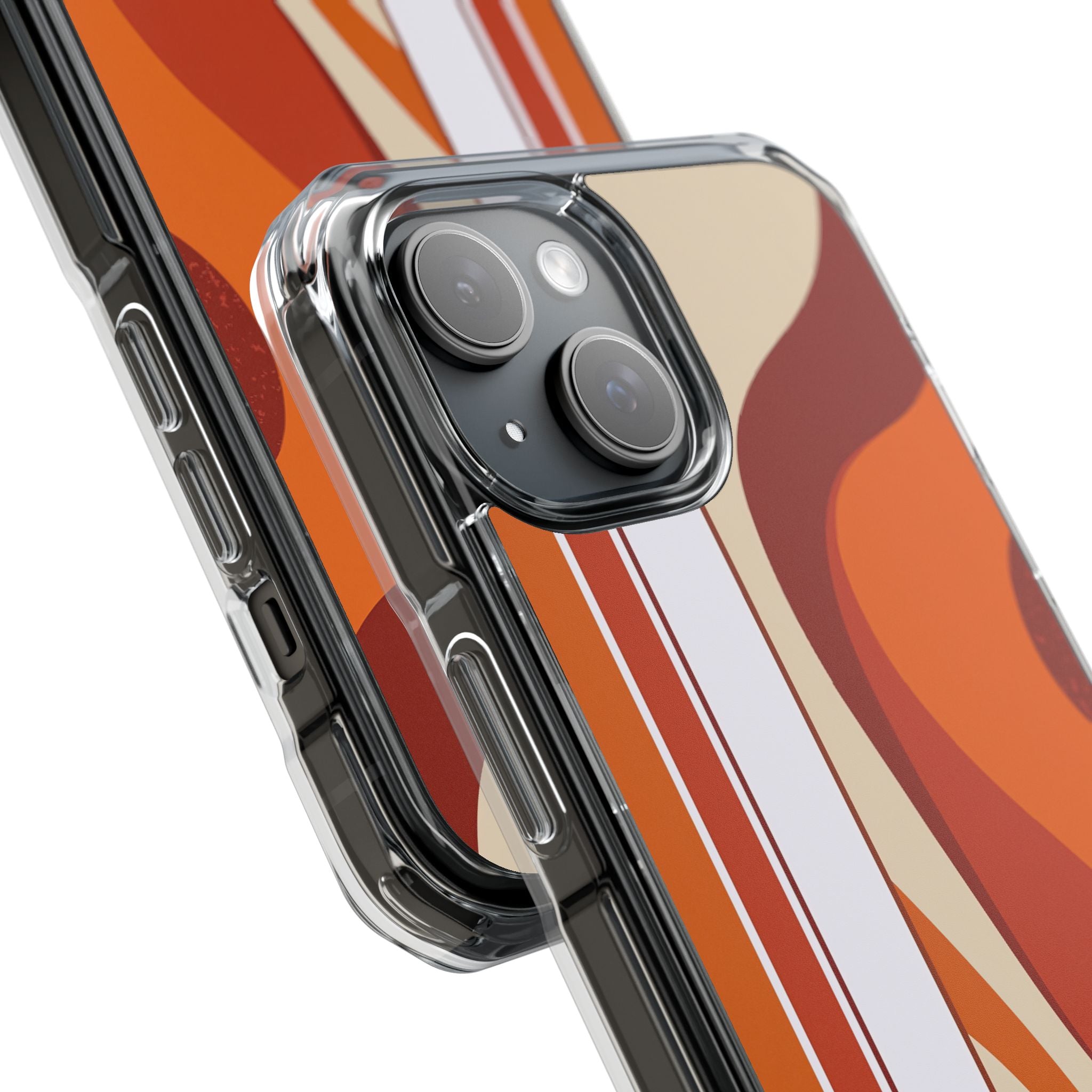 Orange Impact MagSafe Phone Case for iPhone - Terracotta Metro Line