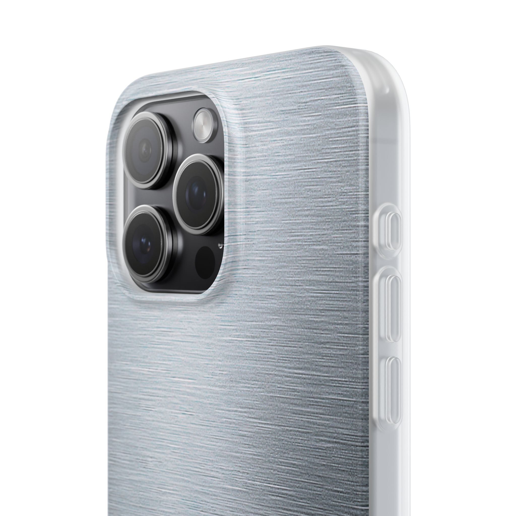 Silver Lite Phone Case for iPhone - Satin Chrome Grain