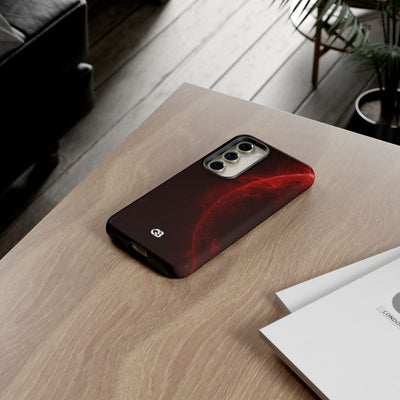 Red Tough Phone Case for Samsung - Solar Crimson Flare