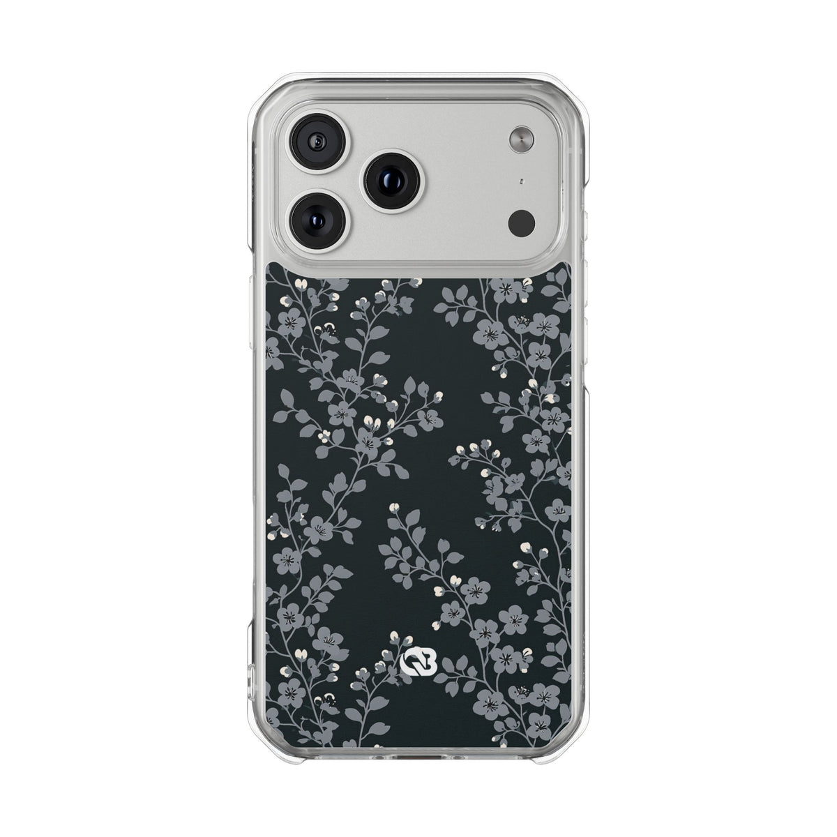 Nocturne Blossom Branch · Clear Impact Magnetic Phone Case for iPhone ·  Black