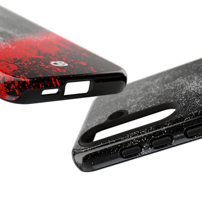 Crimson Noir Drip · Tough Phone Case for Samsung · Black