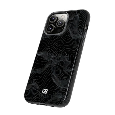 Obsidian Contour Elevation · Tough Phone Case for iPhone · Black
