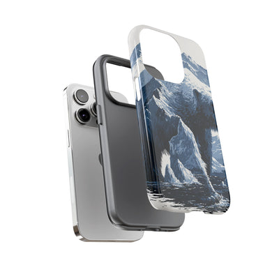 Fjord Summit Bear · Tough Phone Case for iPhone · Blue