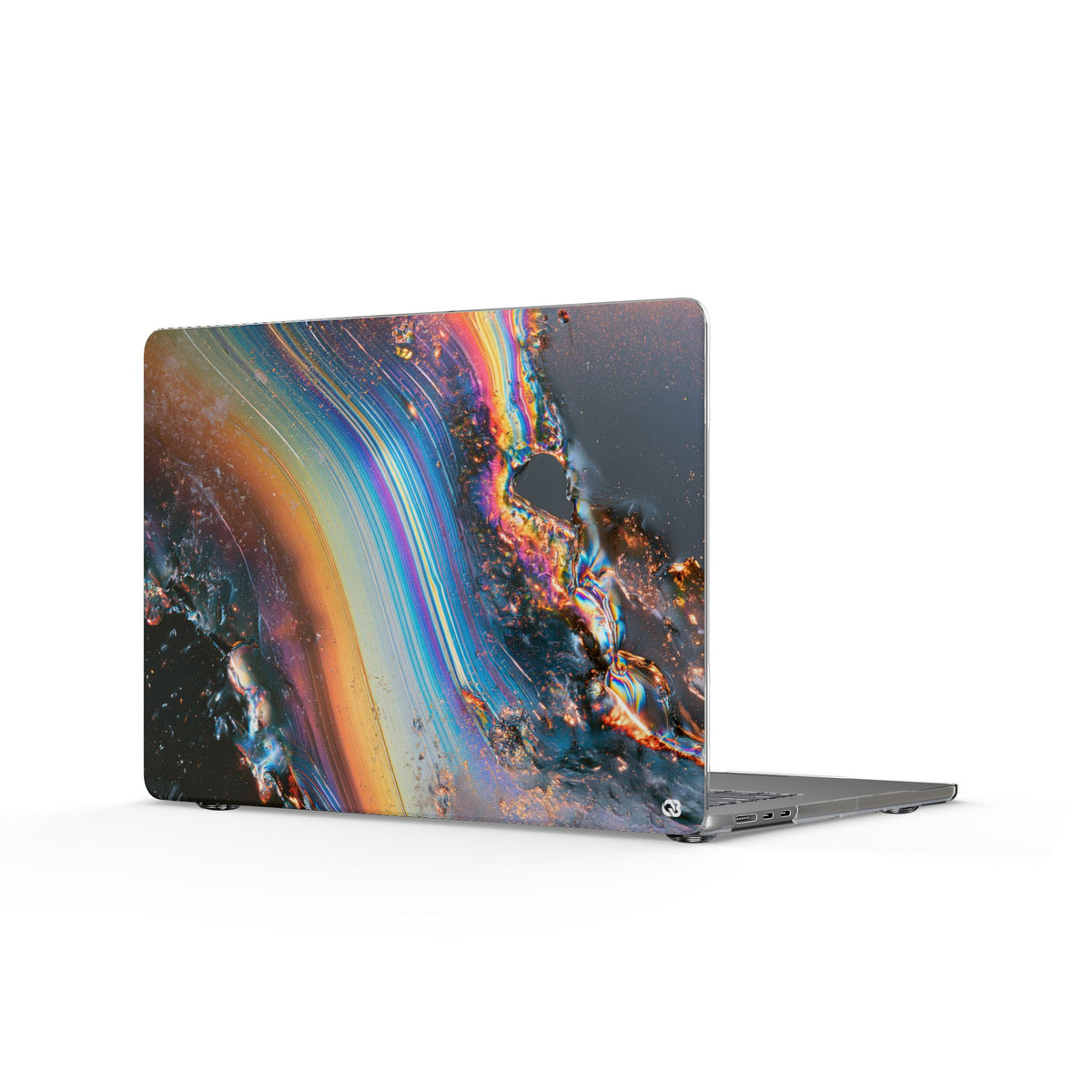 Prismatic Aura Flow · Clear Hard Case for MacBook · Blue
