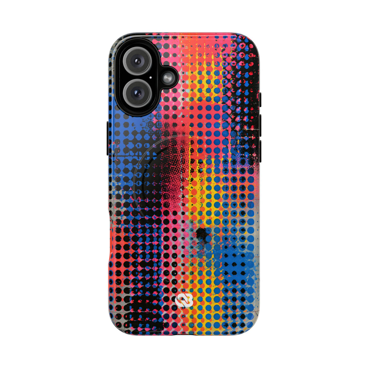 Chromatic Halftone Grid · Tough 2.0 Magnetic Phone Case for iPhone · Blue