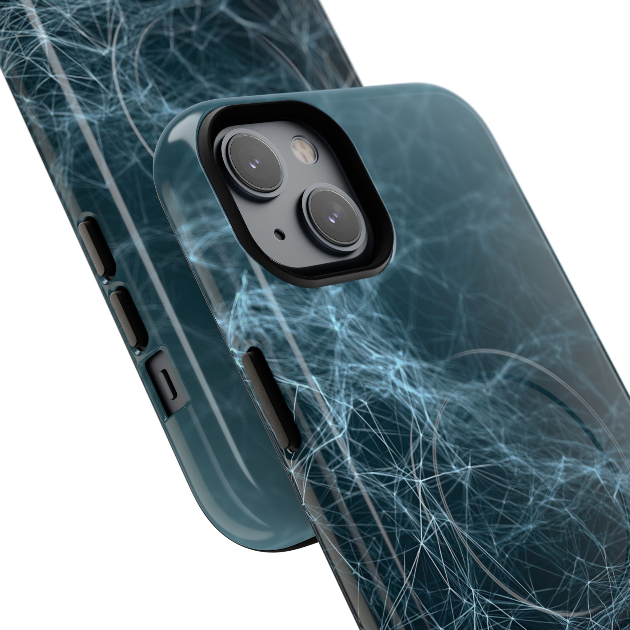 Teal Tough 2.0 Magsafe Phone Case for iPhone - Arctic Neural Mesh