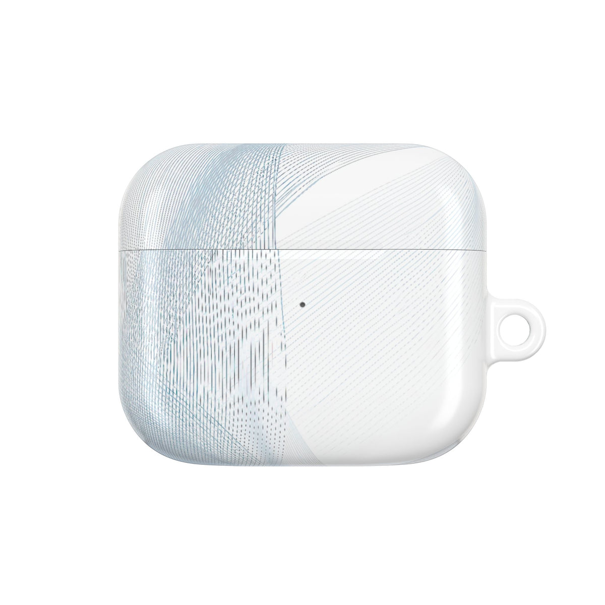 Glacial Contour Waves · Hard Case for AirPods & AirPods Pro · White