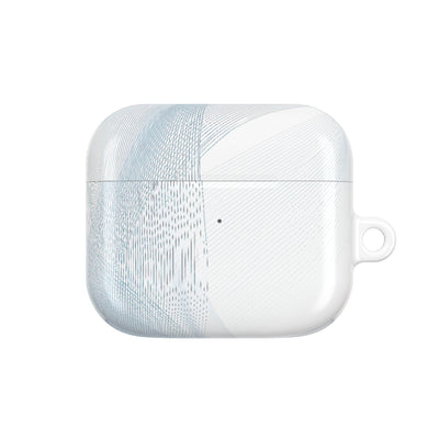 Glacial Contour Waves · Hard Case for AirPods & AirPods Pro · White