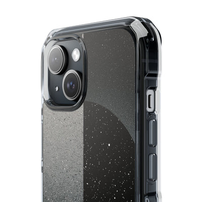Black Impact MagSafe Phone Case for iPhone - Lunar Static Orbit