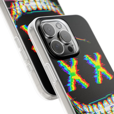 Glitch Grin Distortion · Soft Handyhülle für iPhone