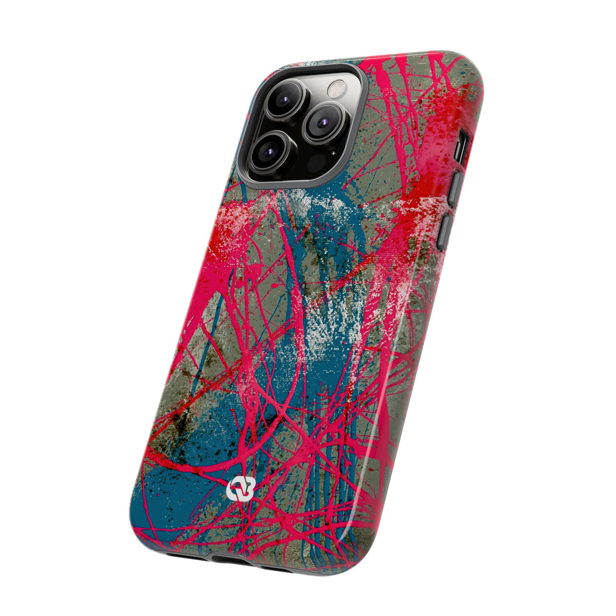 Neon Static Drip · Tough Phone Case for iPhone · Pink
