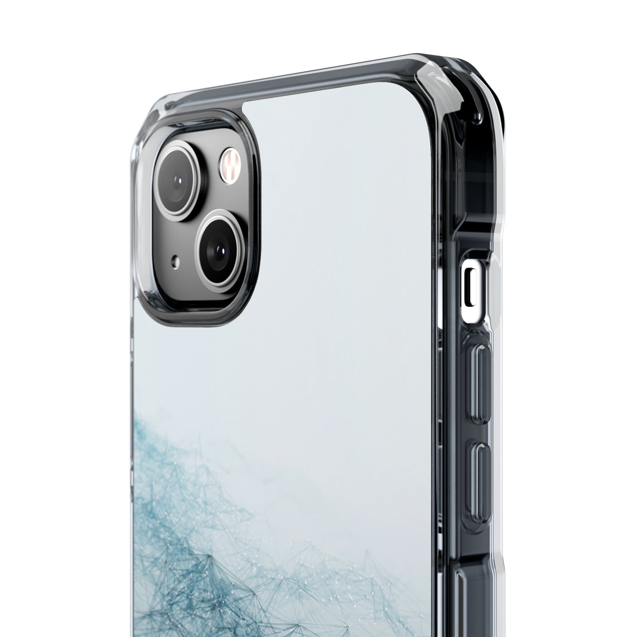Teal Impact MagSafe Phone Case for iPhone - Cyan Vector Lattice