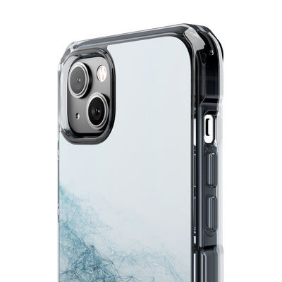 Teal Impact MagSafe Phone Case for iPhone - Cyan Vector Lattice