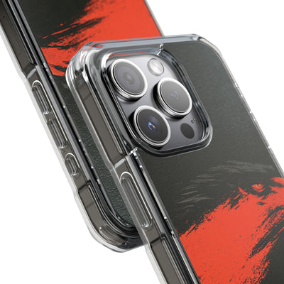 Crimson Raptor Noir · Clear Impact Magnetic Phone Case for iPhone ·  Black