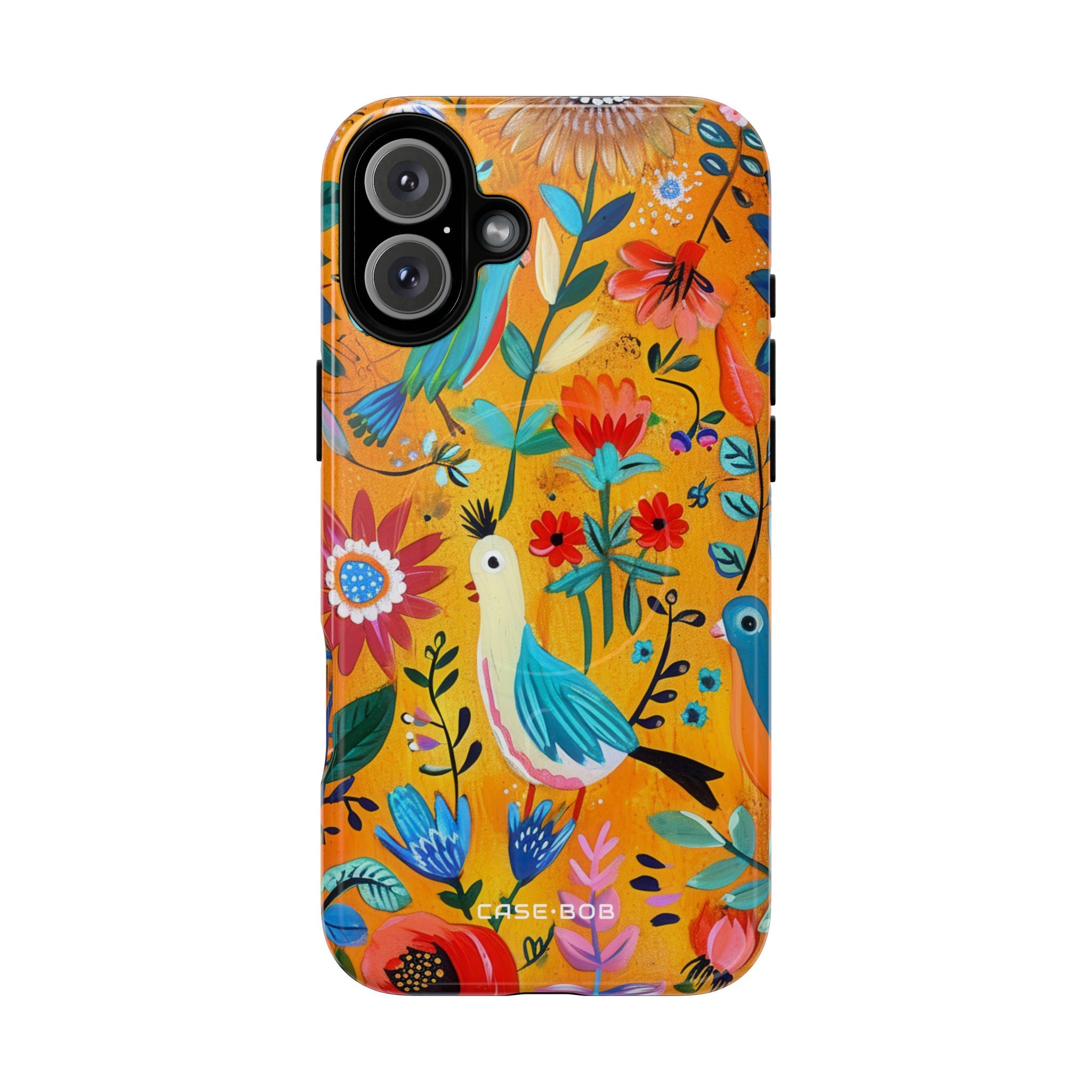 Colorful Birds Bloom iPhone 16 Plus Skal - Tough+