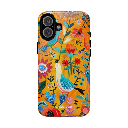 Colorful Birds Bloom iPhone 16 Plus Skal - Tough+