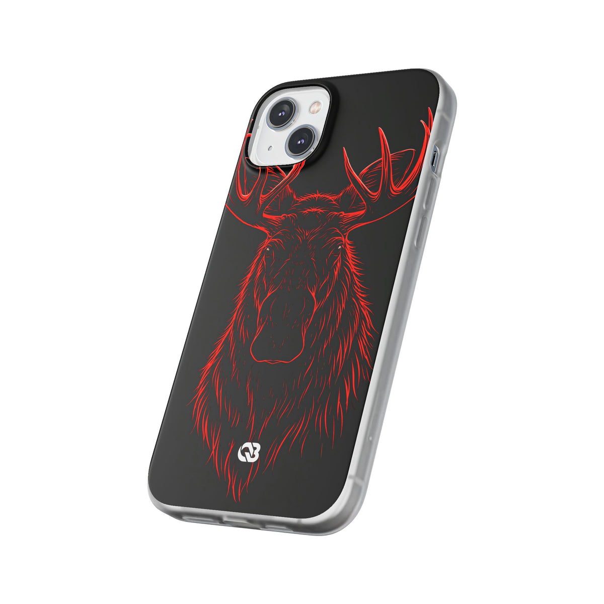 Nordic Moose Contour · Lite Phone Case for iPhone ·  Red