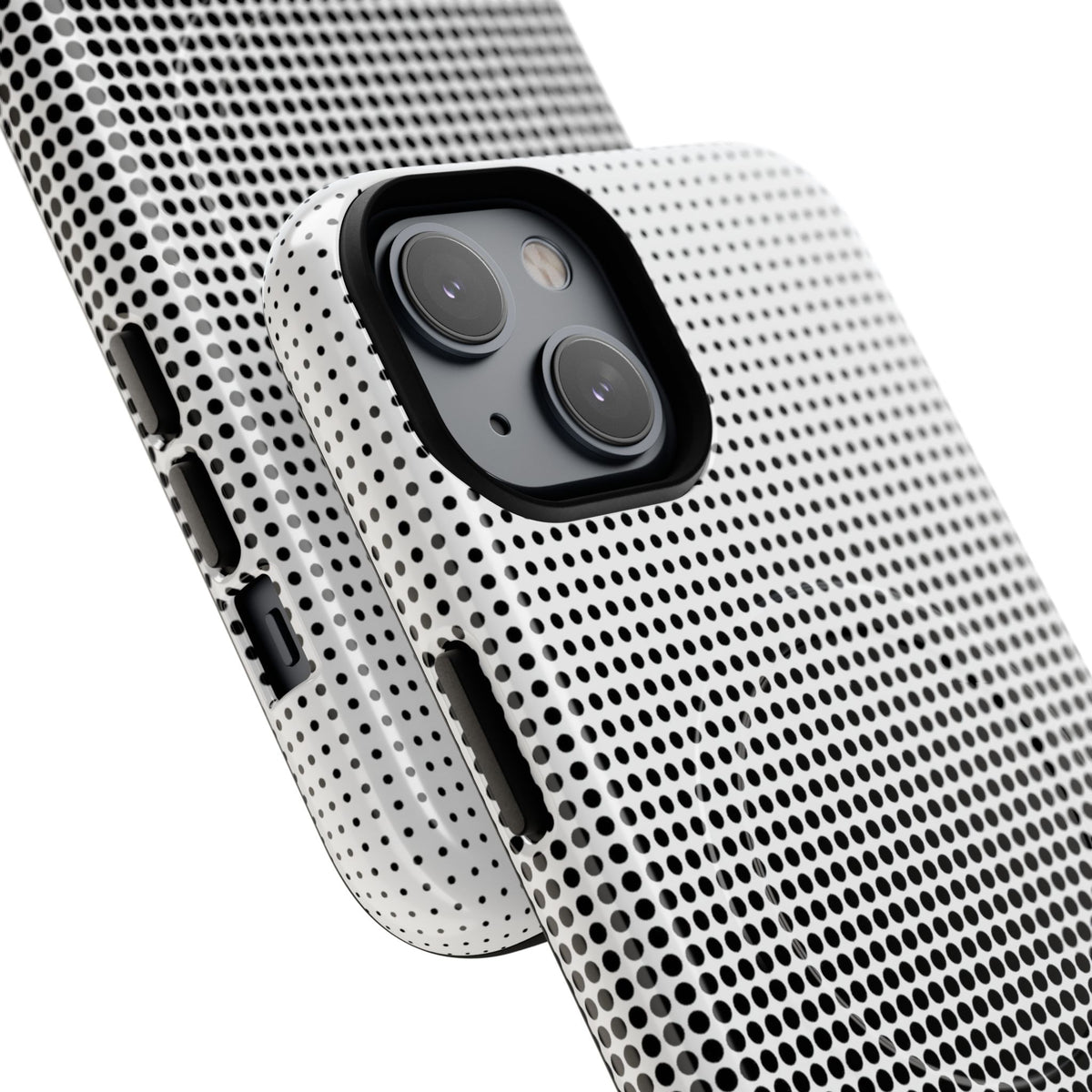 Black Tough 2.0 Magsafe Phone Case for iPhone - Obsidian Halftone Flux