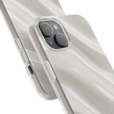 White Lite Phone Case for iPhone - Polished Ivory Wave