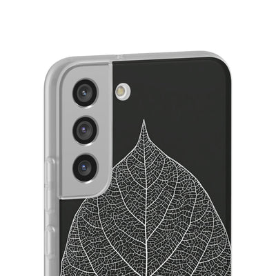 Black Lite Phone Case for Samsung - Bleached Leaf Lattice