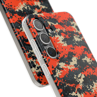 Signal Pixel Camo · Lite Phone Case for Samsung · Orange