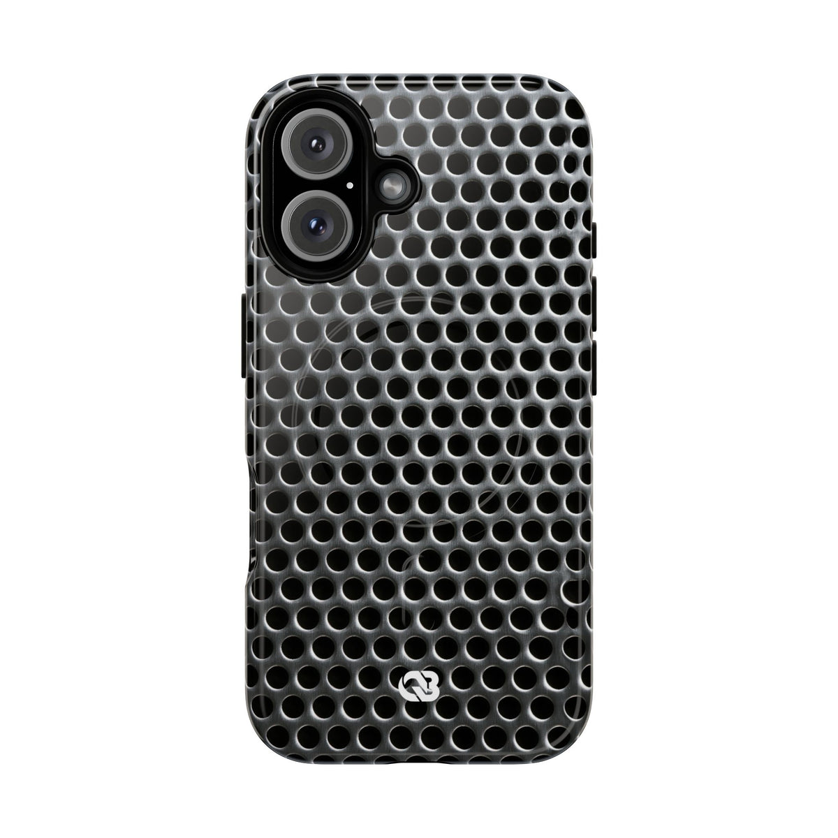 Brushed Perforated Steel · Tough 2.0 Magnetic Phone Case for iPhone · Silver