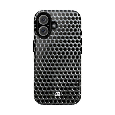 Brushed Perforated Steel · Tough 2.0 Magnetic Phone Case for iPhone · Silver