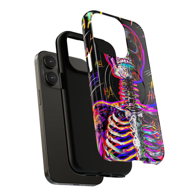 Neon Glitch Skeleton · Tough+ Coque de téléphone pour iPhone · Magsafe
