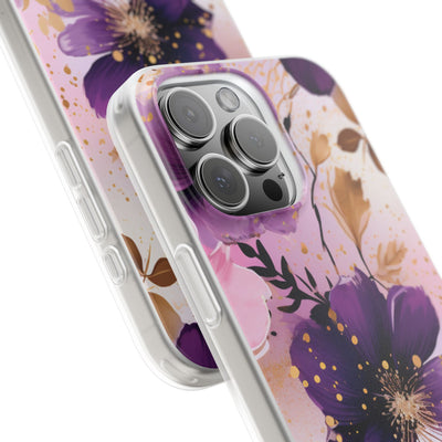 Gilded Violet Bloom · Soft Phone Case for iPhone