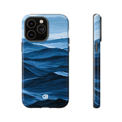 Blue Tough Phone Case for iPhone - Cobalt Ridge Tides