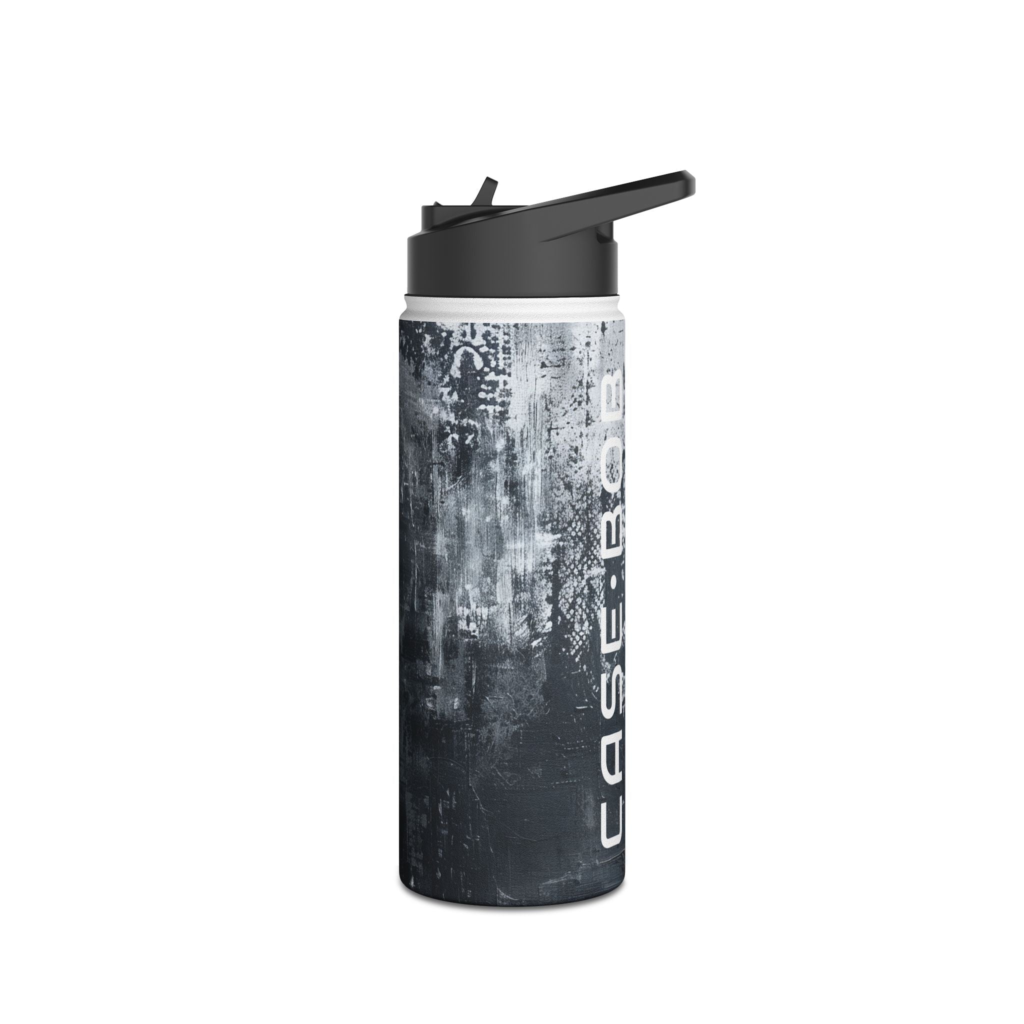 Midnight Brushstroke - Stainless Steel Water Bottle