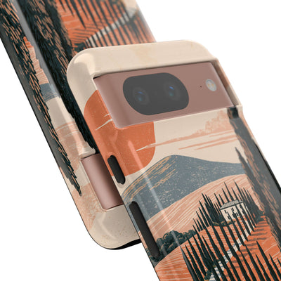 Orange Tough Phone Case for Google Pixel - Terracotta Ridge Trail