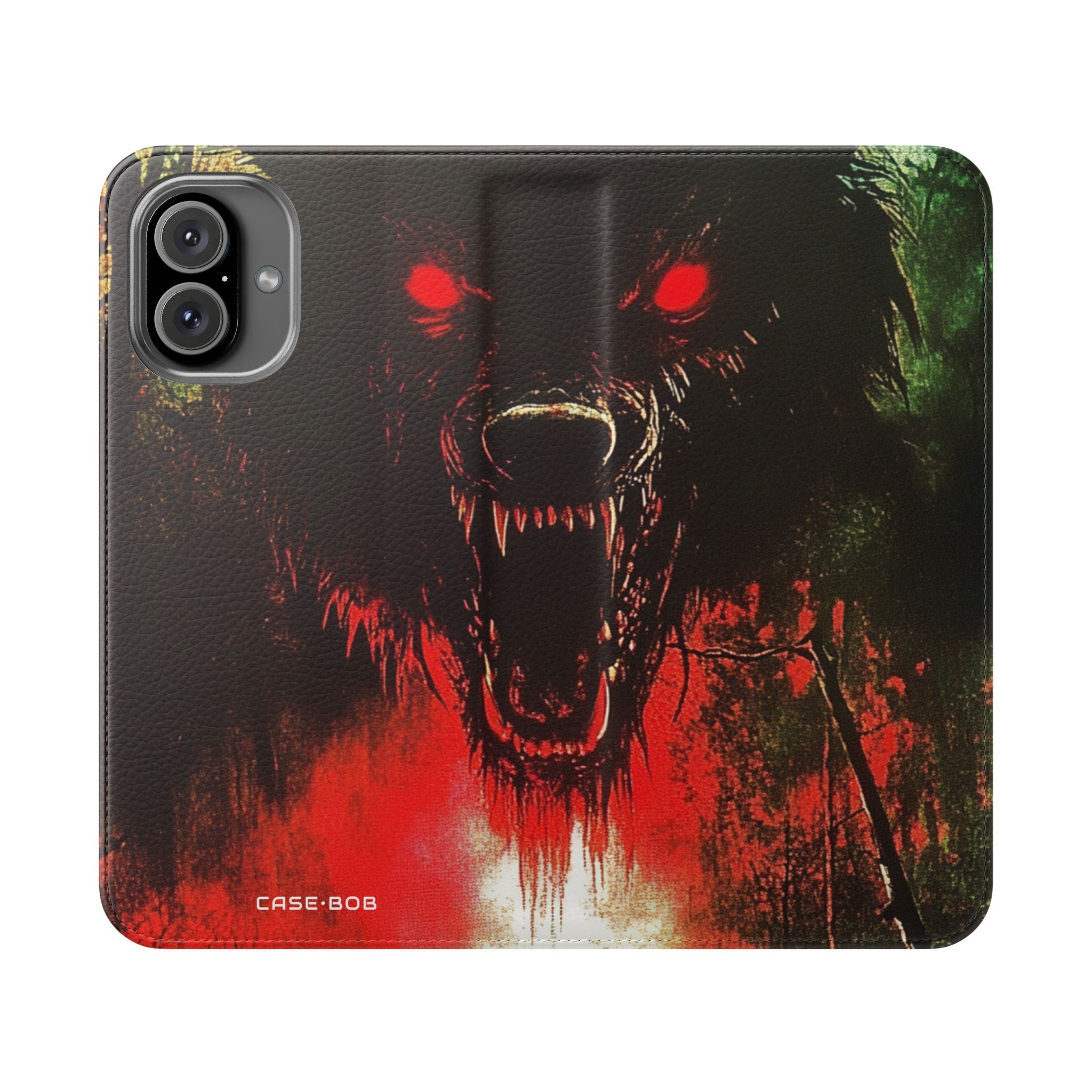 Wolf Moon Glare - iPhone 16 Plus Case - Wallet