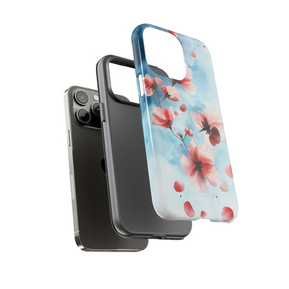 Pink Blossom Drift iPhone 14 Pro Max Cover - Tough