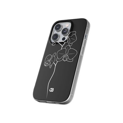 Black Lite Phone Case for iPhone - Noir Alabaster Orchid